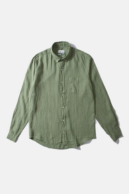 Edmmond Studios Linen Shirt groen 123-10-01670