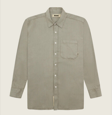 Woodbird Yuzo Tencel Shirt Army Green 2416-720