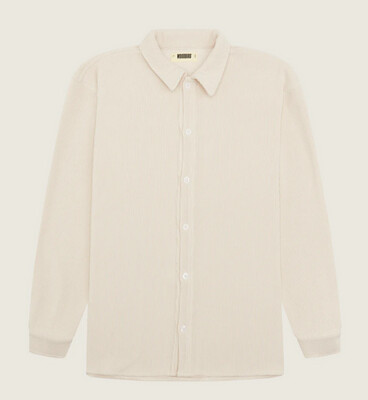 Woodbird Tuck Plisse Shirt White 2416-724