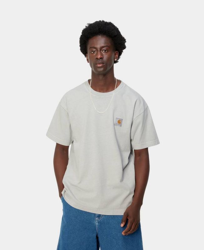 Carhartt WIP S/S Nelson T-Shirt Sonic Silver Garment dyed I029949 Z24