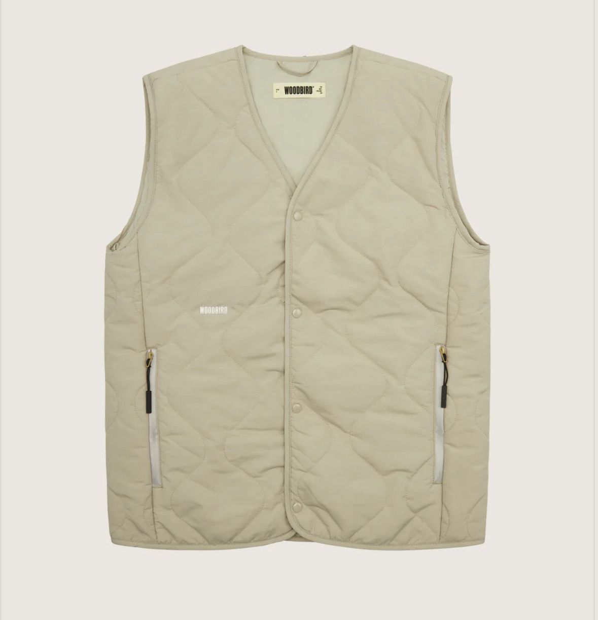 Woodbird Trais Quilt Vest Stone 2436-971