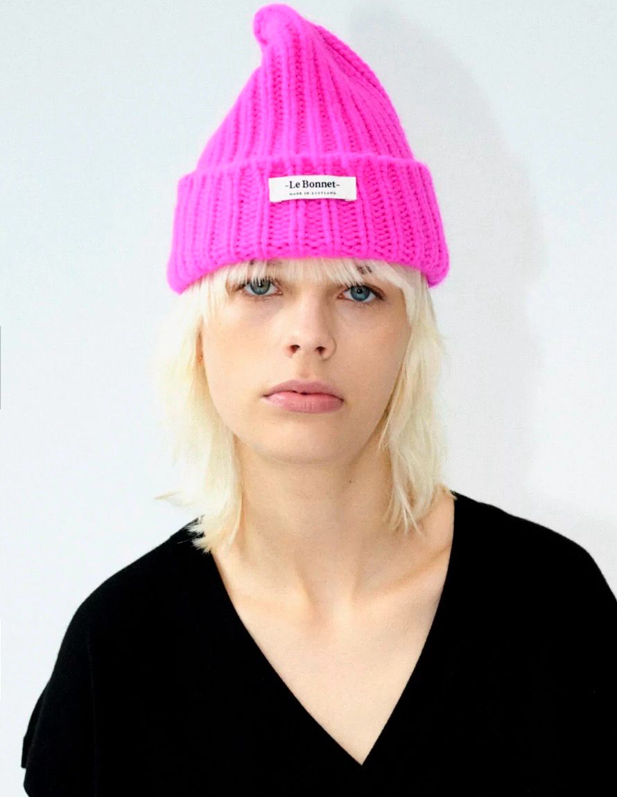 Le Bonnet Beanie Poppy Pink Le Bonnet Logo