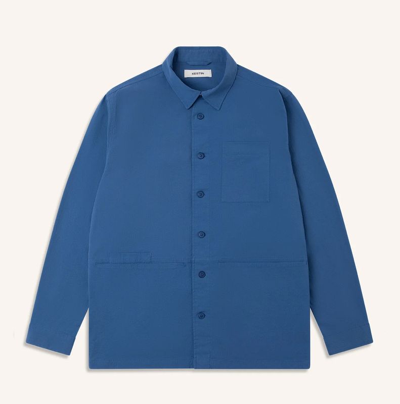 Kestin Rosyth Overshirt Cotton Cobalt KHSH06SS25-01