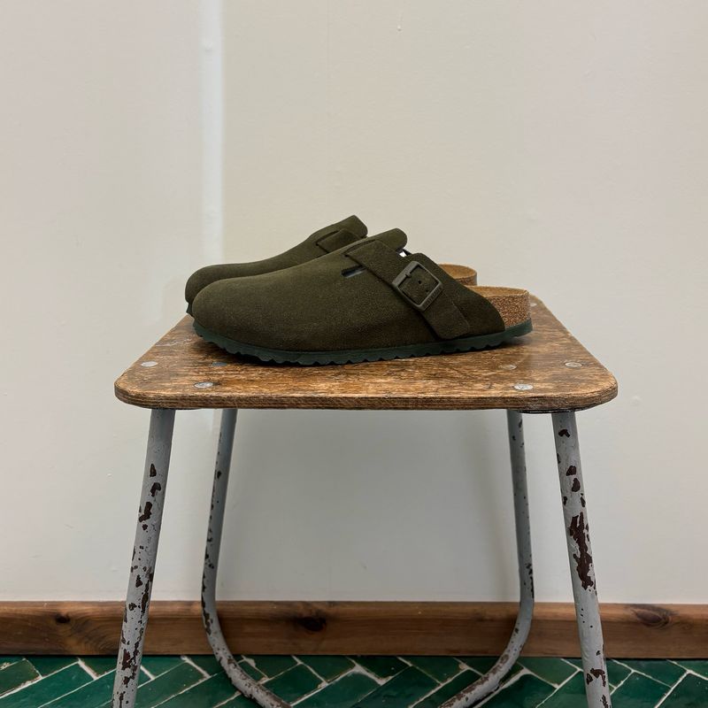 Birkenstock Boston Suede Leather Thyme 1024714