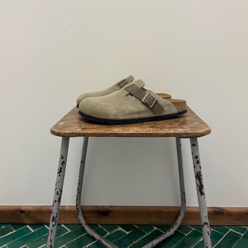 Birkenstock Boston Mixed Leather Men Faded Khaki 1031557