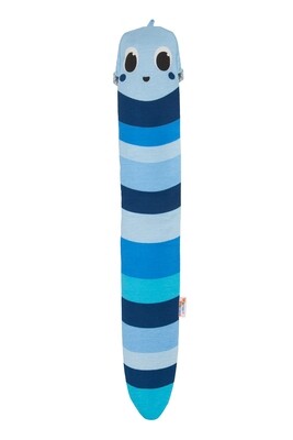 Long hot water bottle for kids - blue