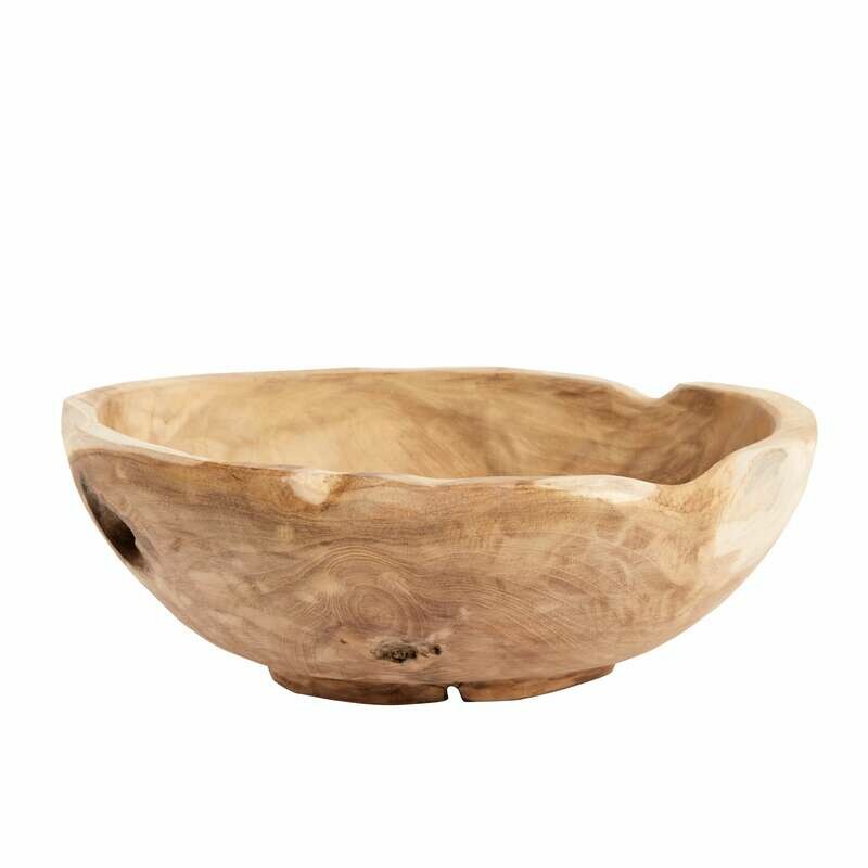 Teak wood bowl