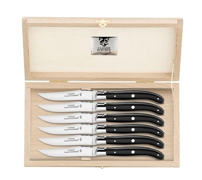 Laguiole Steak Knive Set - black