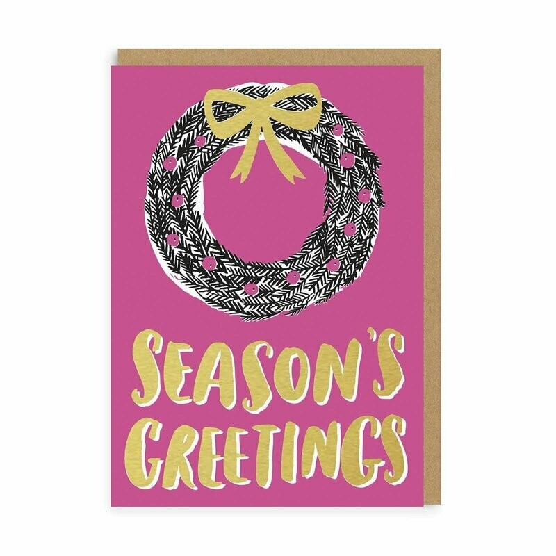 Card: Season´s greetings wreath