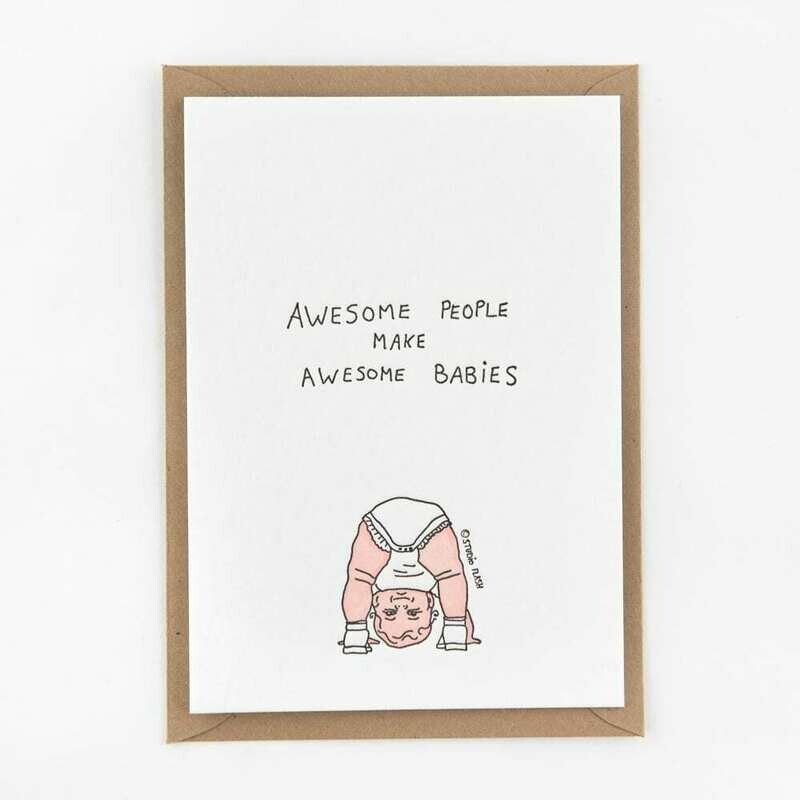 Card: awesome people get awesome babies