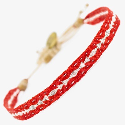 bracelet red & silver