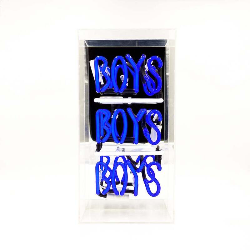 "Boys Boys Boys" Glass Neon Sign "Boys Boys Boys" Glass Neon Sign
