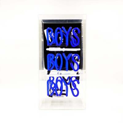 &quot;Boys Boys Boys&quot; Glas Neonschild