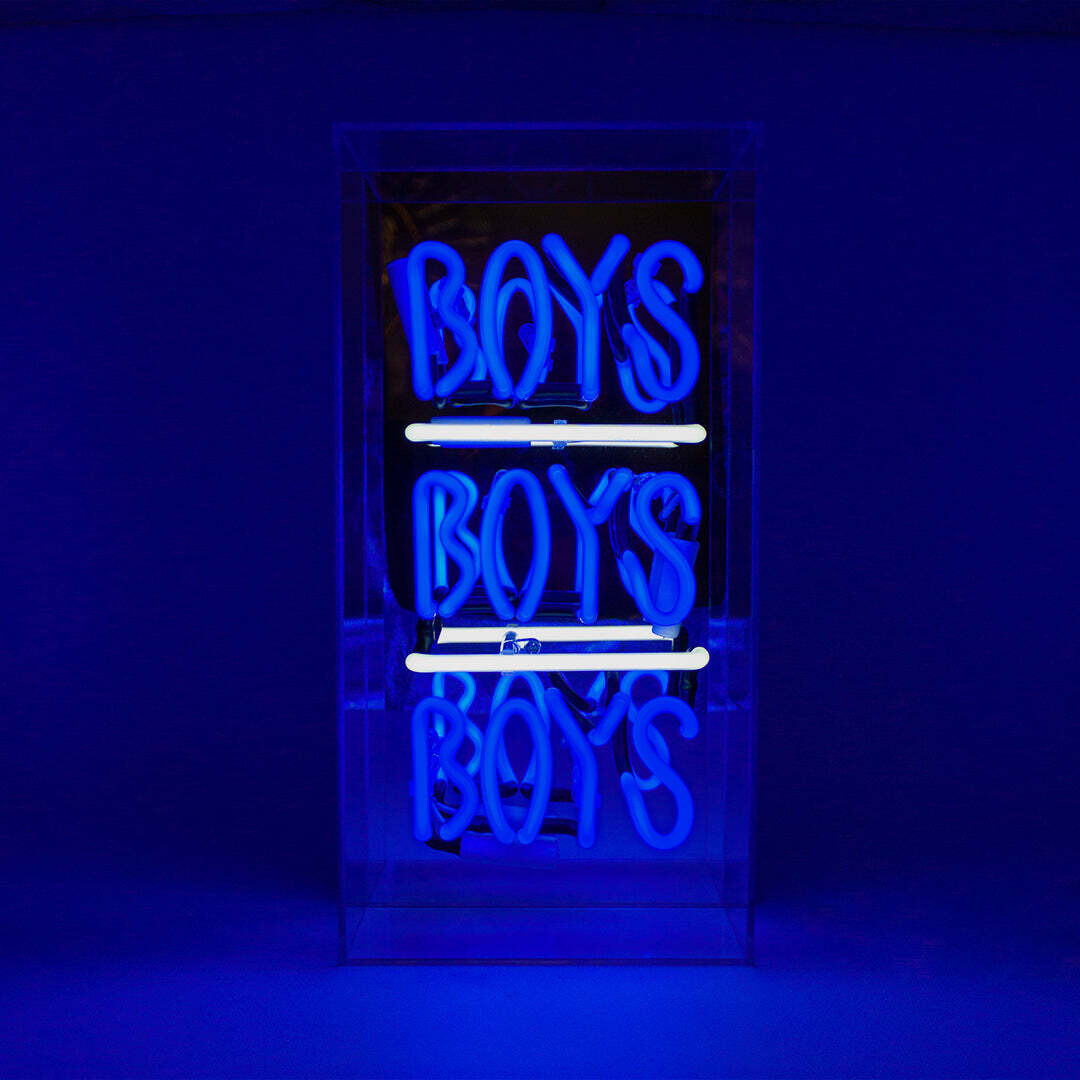 "Boys Boys Boys" Glas Neonschild