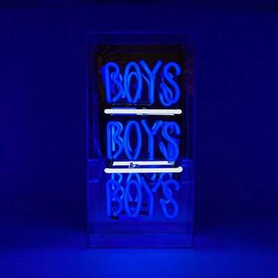 "Boys Boys Boys" Glas Neonschild