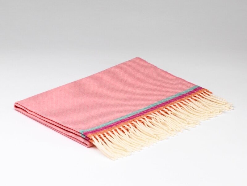 Merino Baby Blanket - Flamingo Pink
