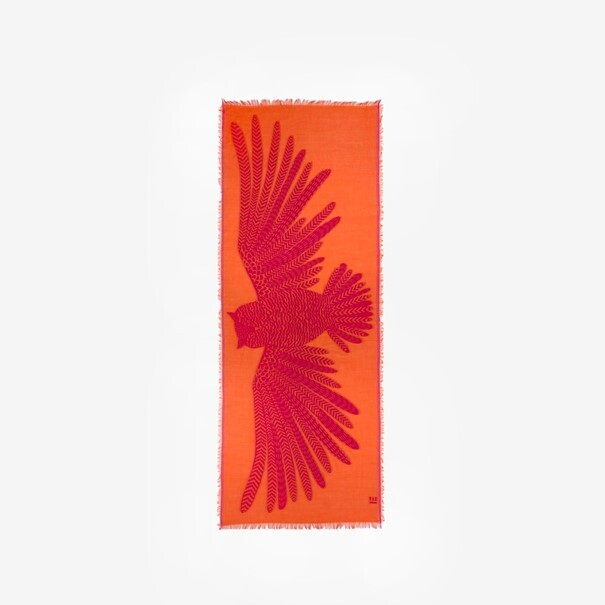 Wool Scarf "Hedwige" - Orange Wool Scarf "Hedwige" - Orange
