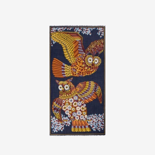 Wool Scarf "Hulule" - Navy Wool Scarf "Hulule" - Navy