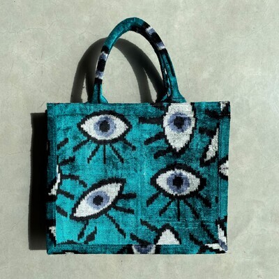 IKAT Tasche - "Auge" Blau IKAT Tasche - "Auge" Blau