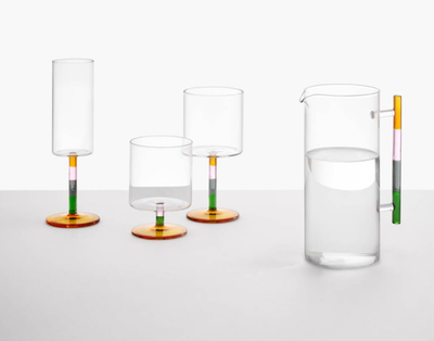 Wasserglas mit Stiel - 2 Stück