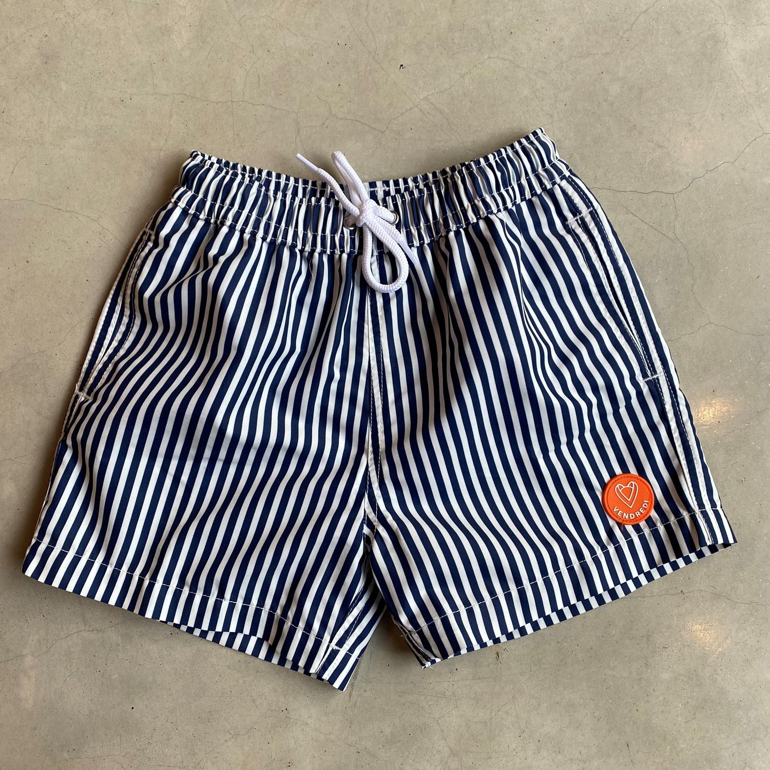 Badehose für Kinder - Blau gestreift