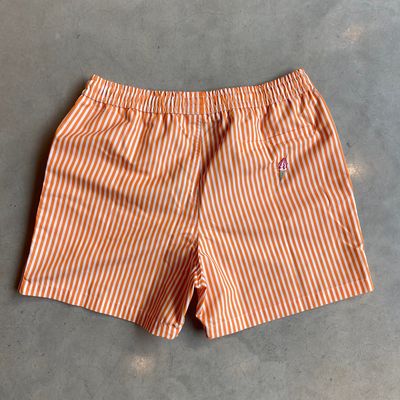 Badehose für Herren - Orange gestreift