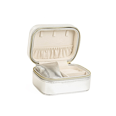 Schmuckschatulle - Kunstleder Silber