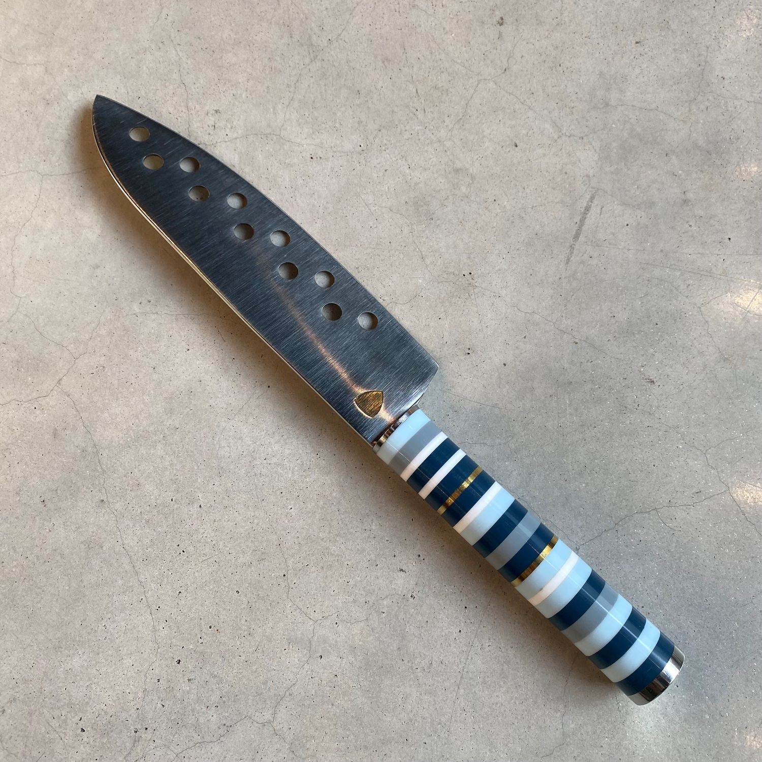 Gemüsemesser - blau, weiß