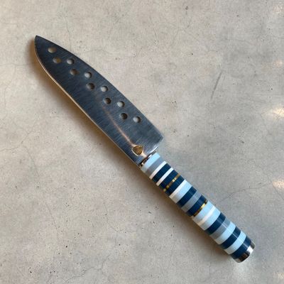 Gemüsemesser - blau, weiß