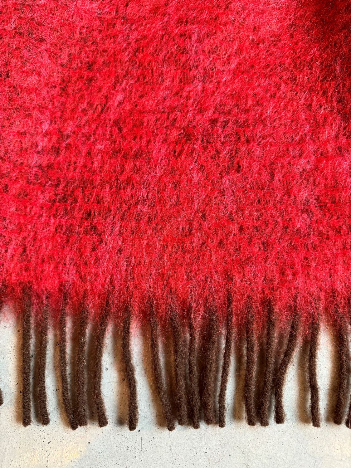 Mohair Decke - Rot