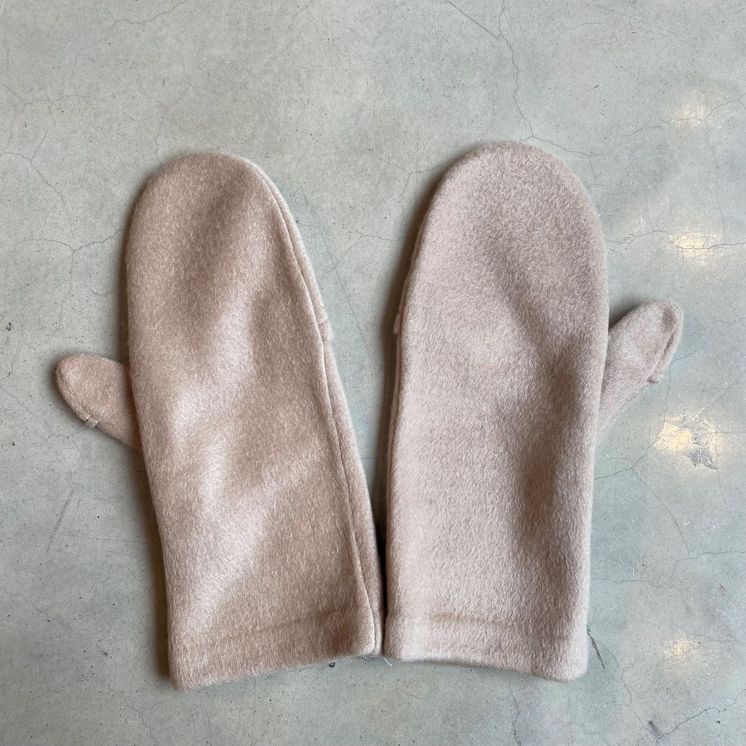 Fäustlinge aus Seide - Beige