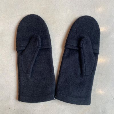 Fäustlinge aus Seide - Schwarz