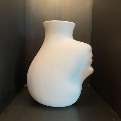 Vase Kopf - weiß