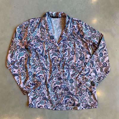 Pyjama aus Seidensatin - Violett