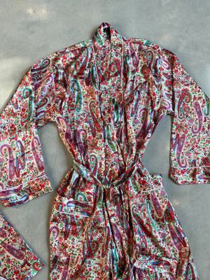 Kimono aus Seidensatin - Mehrfarben