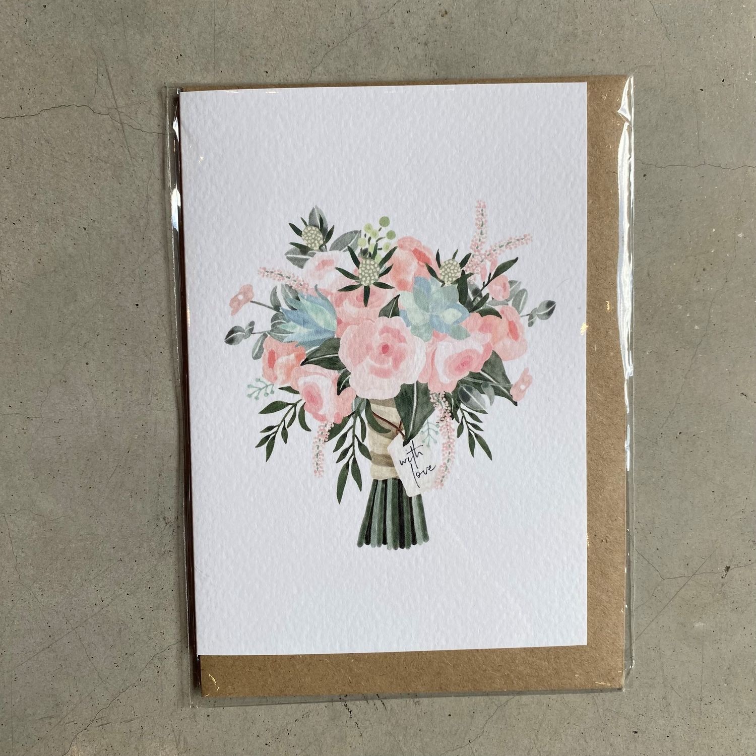 Glückwunschkarte &#39;with love&#39;