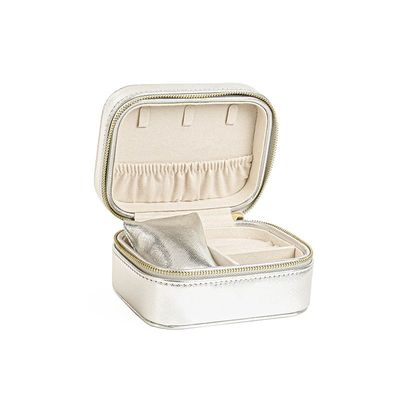 Schmuckschatulle - Kunstleder Silber