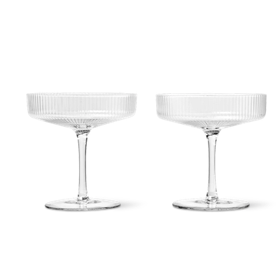 Glas Champagner - Set 2 Stück