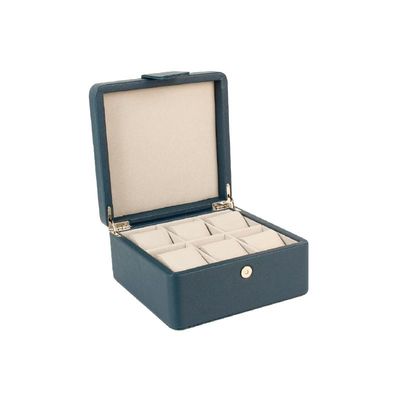Schatulle für 6 Uhren - Kunstleder Blau