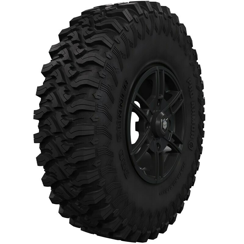 Polaris Pro Armor® Pro Runner Wheel & Tire Set: Wyde, Matte Black, 33x9.5R15