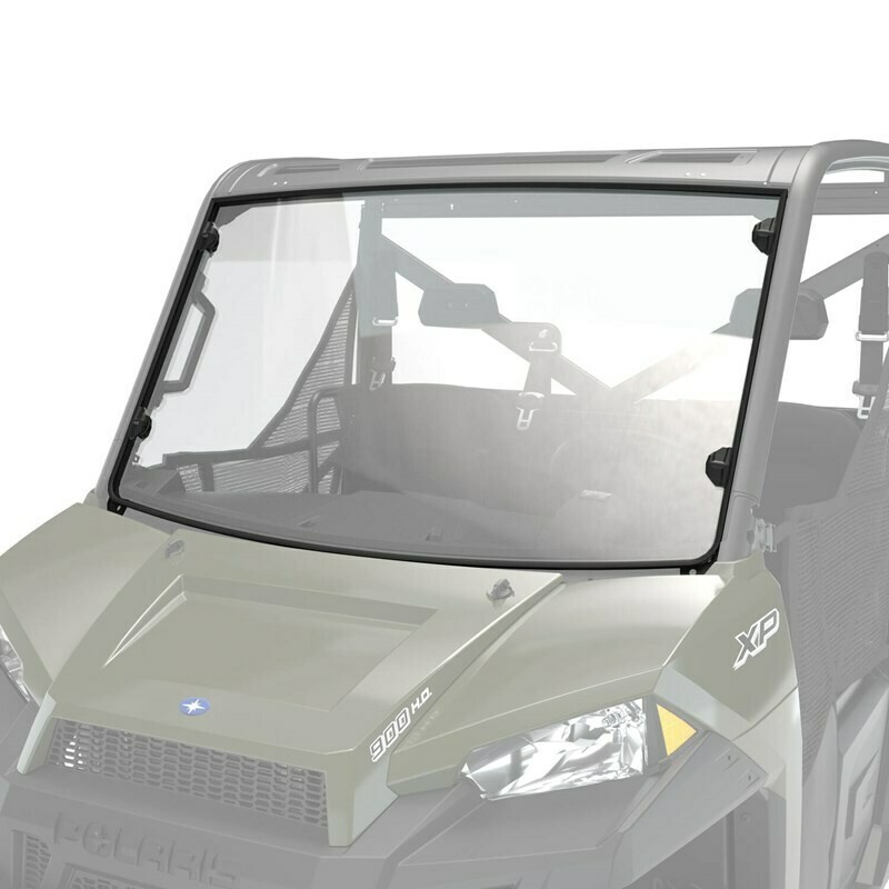 Polaris Polycarbonate Full Windshield, Clear/Video