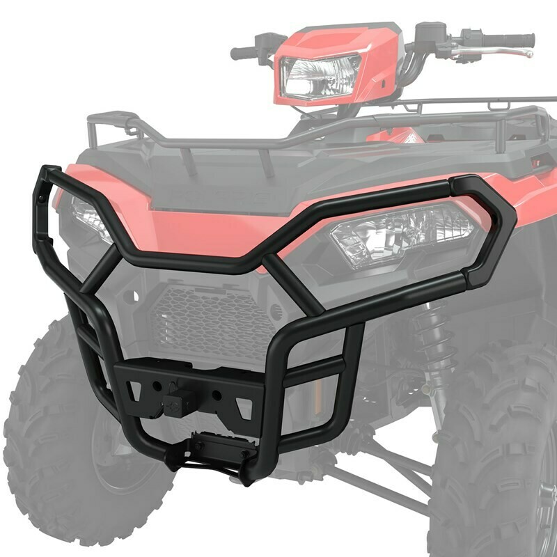 Polaris HD Front Brushguard with Hitch, Black