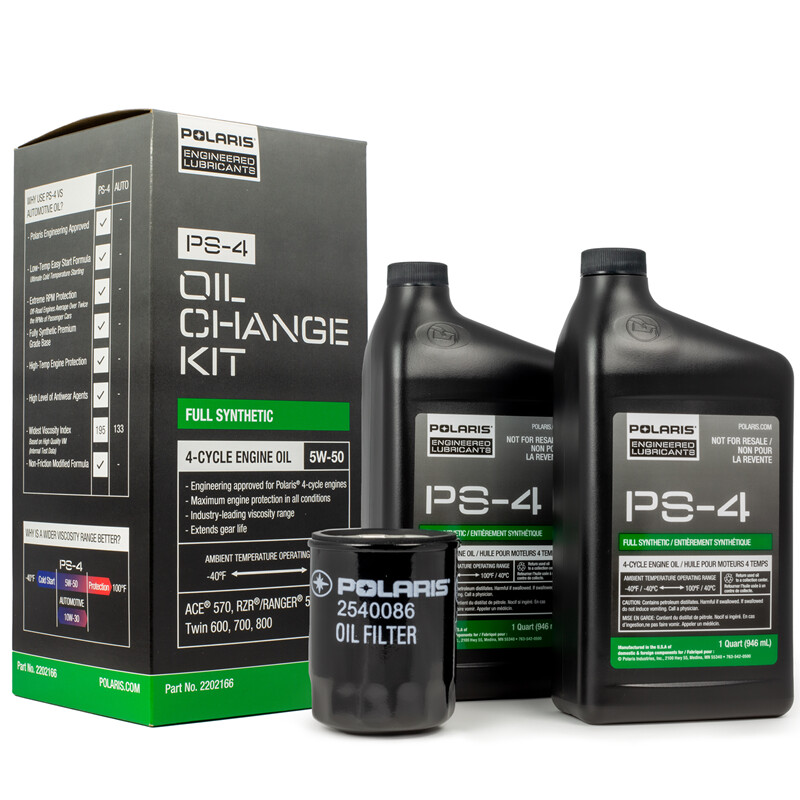 Polaris Full Synthetic Oil Change Kit, Fits ACE Ranger RZR Sportsman