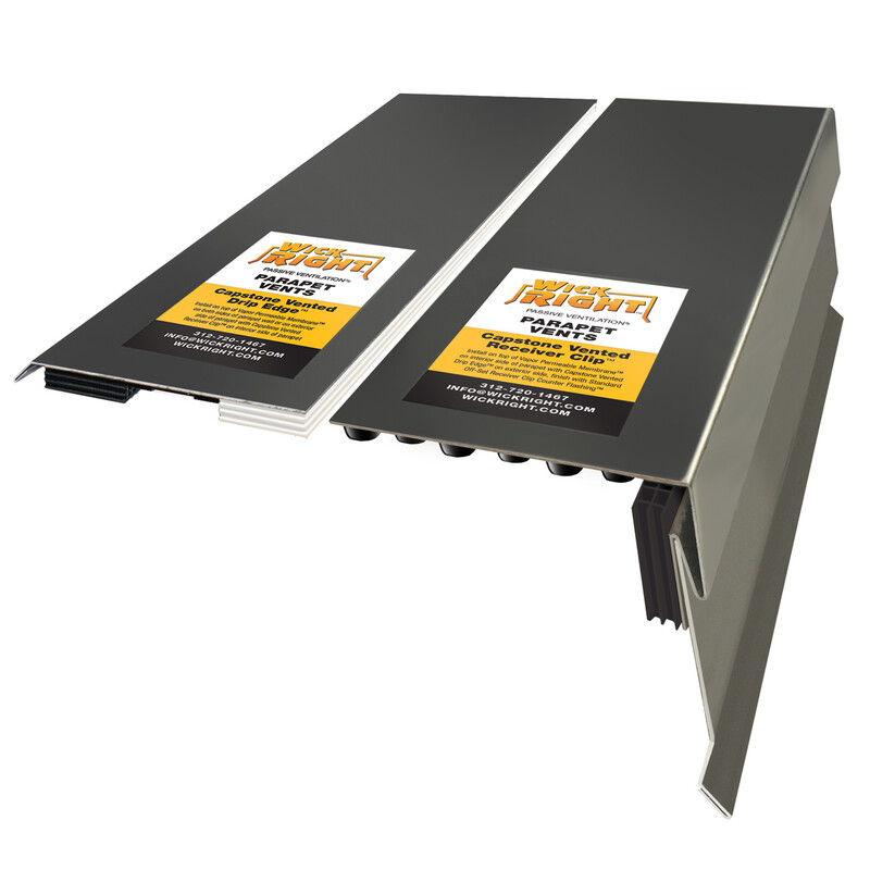 WickRight Capstone Vented Receiver Flashing - Minimum order 10 feet