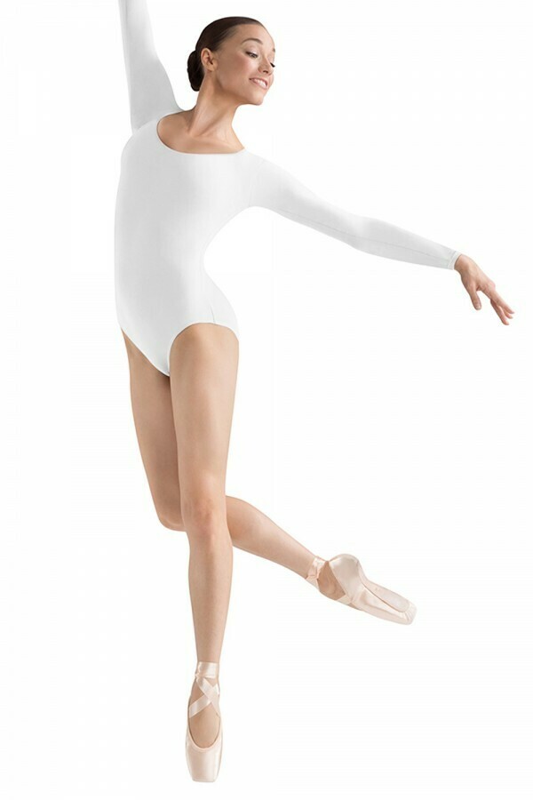 BLOCH Leotard L/S Micro Fiber - WHT L5609 BLOCH Leotard L/S Micro Fiber - WHT L5609