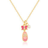 Girl Nation Necklace Ballet Shoes w/pearl