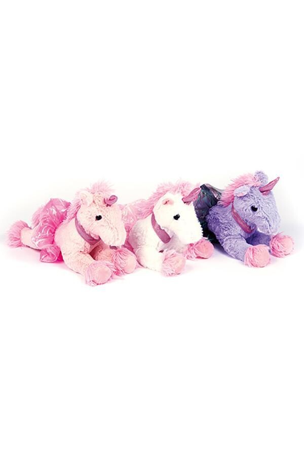 Plush Unicorn - white with lavender scrunchie Plush Unicorn - white with lavender scrunchie