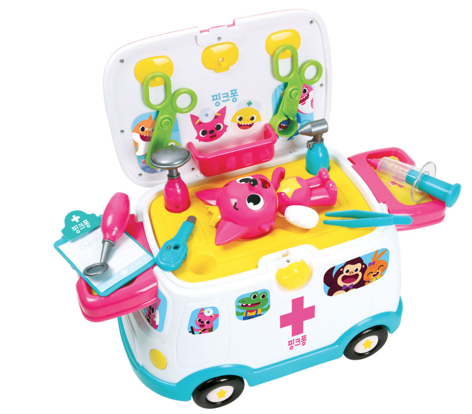 Baby Shark Pink Fong救護車醫生玩具套裝