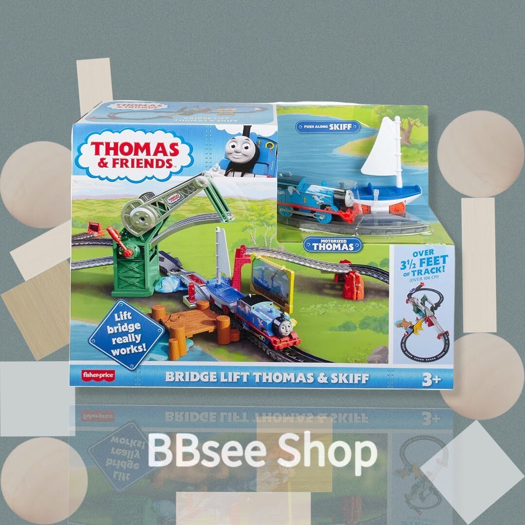 Fisher-Price Thomas &amp; Friends BRIDGE LIFT THOMAS &amp; SKIFF火車帆船連昇降橋路軌套裝