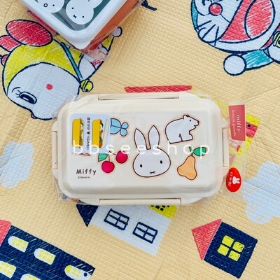 日本製 miffy 1段 長方形便當盒 啡色 500ml